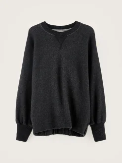 Bellerose Milos Ronde Hals Sweatshirt Off black Hot