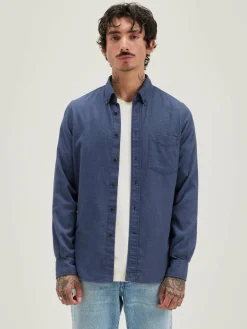 Bellerose Mire Slim Hemd Metal blue
