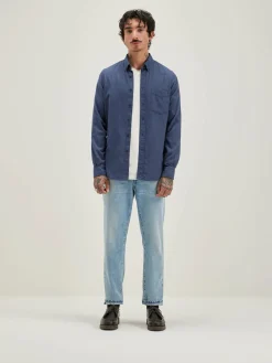 Bellerose Mire Slim Hemd Metal blue