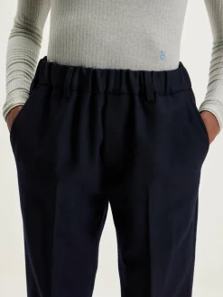 Nicholson & Nicholson Sand Boyfriend Broek Van Wol Online