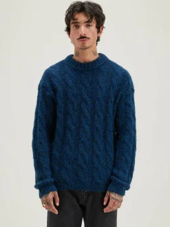 Bellerose Noft Kabeltrui Fir / Naval