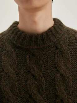 Bellerose Noft Kabeltrui Dark olive Sale