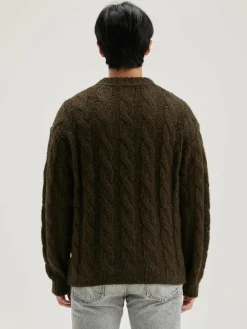 Bellerose Noft Kabeltrui Dark olive Sale