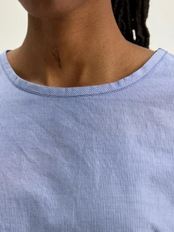 Bellerose Padoue Gestreepte Blouse Myrtille