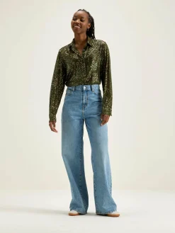 Bellerose Pekin Paillettenhemd Moss