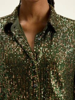 Bellerose Pekin Paillettenhemd Moss
