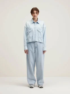 Bellerose Polar Cropped Hemd Used light blue Online