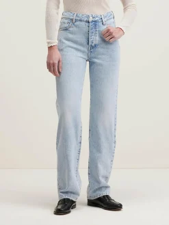 Bellerose Pony Lange Rechte Jeans Used light blue Outlet
