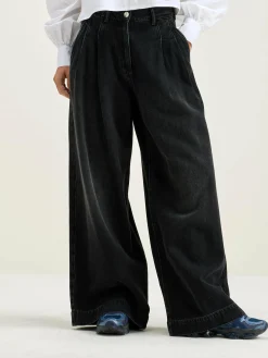 Bellerose Pops Superwijde Jeans Black stone Clearance