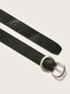 Bellerose Sabas Leren Riem Black Outlet