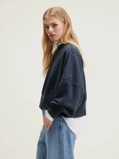 Bellerose Salva Cropped Sweatshirt Black beauty