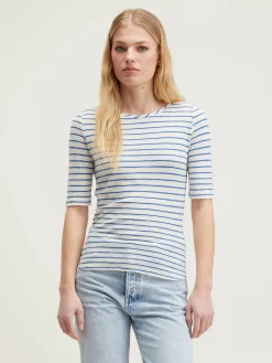Bellerose Seas Slim T-shirt Ecru / True blue Best