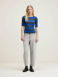 Bellerose Seas Slim T-shirt Black beauty / True blue Online