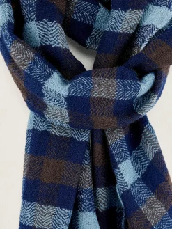 Bellerose Sidy Geruit Sjaal Deep grey / Worker Hot