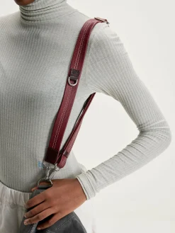 Bellerose Sogo Verstelbare Leren Strap Bordeaux Hot