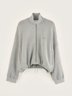 Bellerose Tallis Sweatshirt Met Rits Heather grey Discount