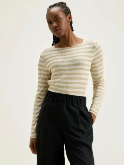 Bellerose Veras Slim T-shirt Antique white / Oatmeal Outlet