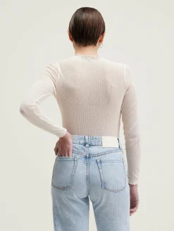 Bellerose Vibke Lange Mouwen T-shirt Cream Clearance