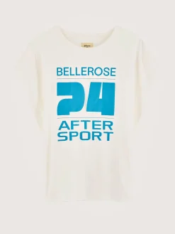 Bellerose Vice Regular Katoen T-shirt Vintage white Online