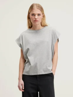 Bellerose Vice Ronde-hals T-shirt Heather grey Outlet
