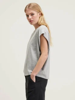 Bellerose Vice Ronde-hals T-shirt Heather grey Outlet