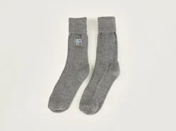 Bellerose Vocani Geribde Sokken Grey melange New