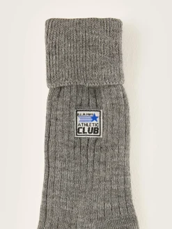 Bellerose Vocani Geribde Sokken Grey melange New