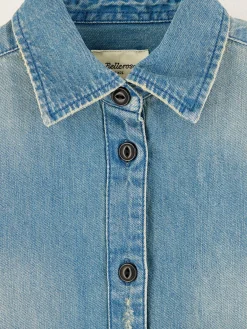 Bellerose Wiggle Cropped Hemd Light blue stone New