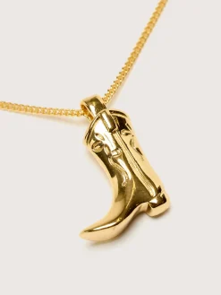 Wolf circus Cowboy Boot Charm Ketting